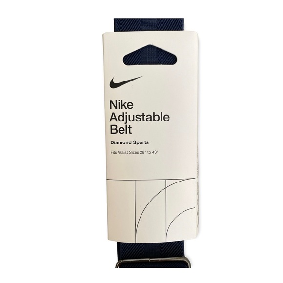 NIKE Adjustable Baseball Belt NEW Navy Blue Unisex Waist 28” to 43” Team Uniform - Picture 3 of 10